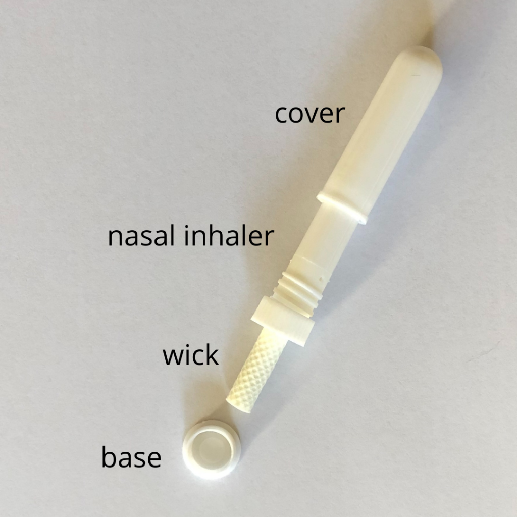 Nasal inhaler construction